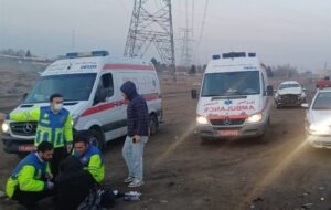 تصادف زنجیره‌ای در اتوبان قزوین ـ کرج با 7 ‌مصدوم‌