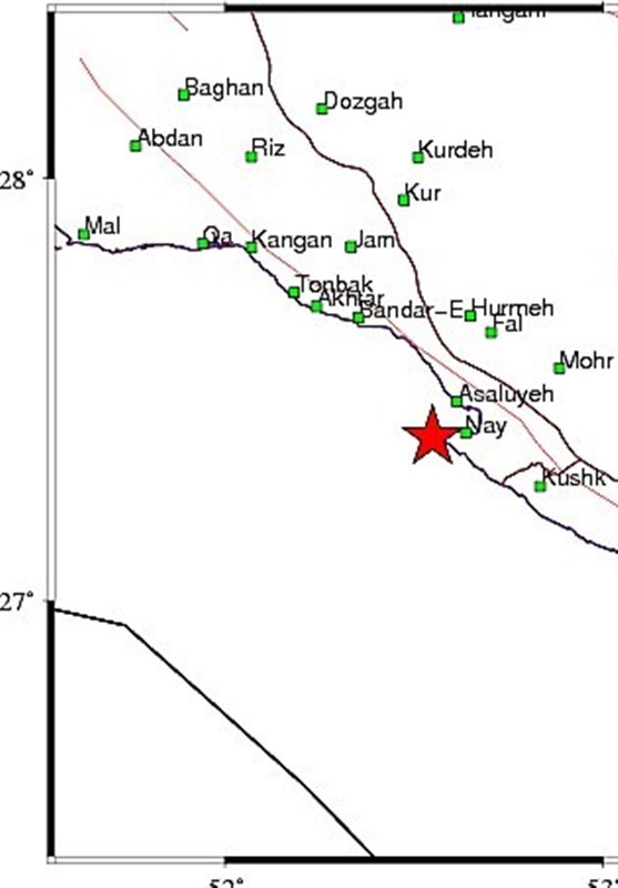 زلزله 5.2ریشتری عسلویه را لرزاند