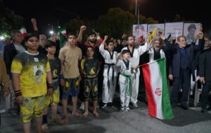 حضور گسترده جامعه ورزش و جوانان استان بوشهر در اجتماع مردم انقلابی