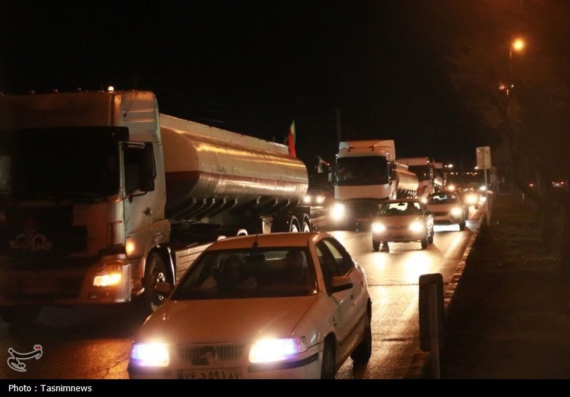 رژه حماسی سوخترسانها؛ بیعت با رهبری و حمایت از جبهه مقاومت اخبار استان زنجان ,