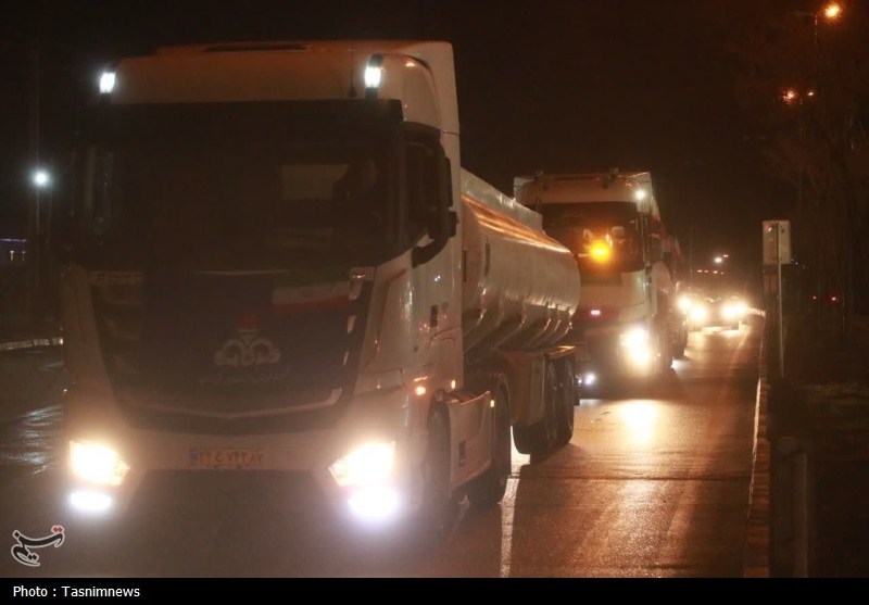 رژه حماسی سوخترسانها؛ بیعت با رهبری و حمایت از جبهه مقاومت اخبار استان زنجان ,