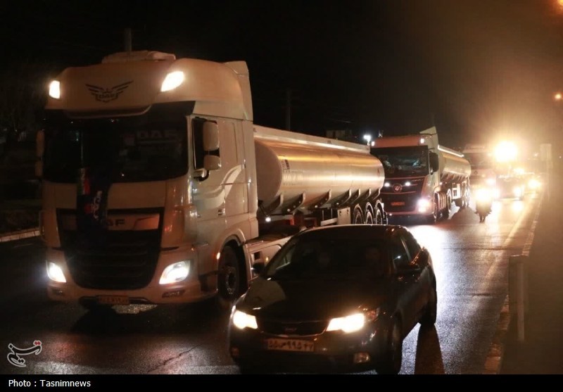 رژه حماسی سوخترسانها؛ بیعت با رهبری و حمایت از جبهه مقاومت اخبار استان زنجان ,