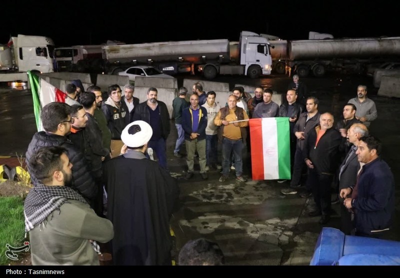 رژه حماسی سوخترسانها؛ بیعت با رهبری و حمایت از جبهه مقاومت اخبار استان زنجان ,