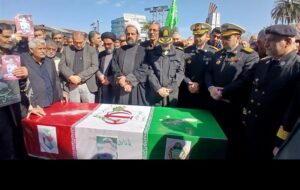 پیکر شهید دلاور جمارانی در گرگان تشییع شد