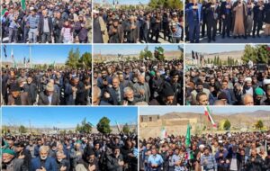 تشییع پیکر شهید ستوان یکم هاشم میری بقال در حاجی‌آباد زیرکوه