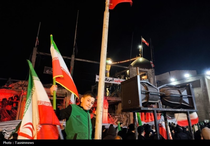 خروش حماسی مردم زنجان در محکومیت حمله آمریکایی -صهیونی به حسینیه اعظم