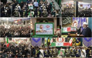 شبی ماندگار در قم؛ وداع باشکوه با سپهبد شهید موسوی در حرم+ عکس