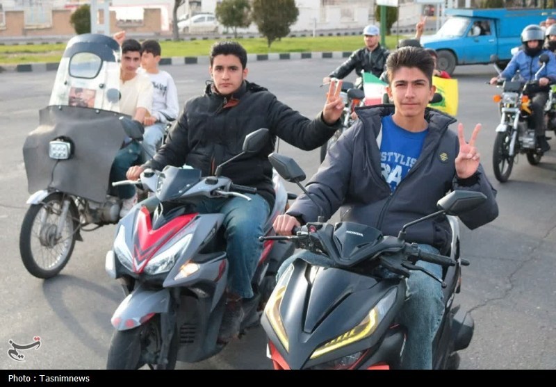 کاروان حماسی موتوری تکواندوکاران زنجان در گرامیداشت چهلم رهبر انقلاب