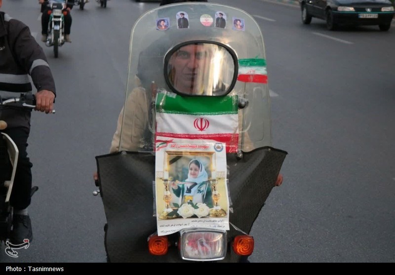 کاروان حماسی موتوری تکواندوکاران زنجان در گرامیداشت چهلم رهبر انقلاب