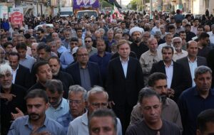 تشییع پیکر مطهر بانوی شهیده جنگ تحمیلی سوم در بوشهر
