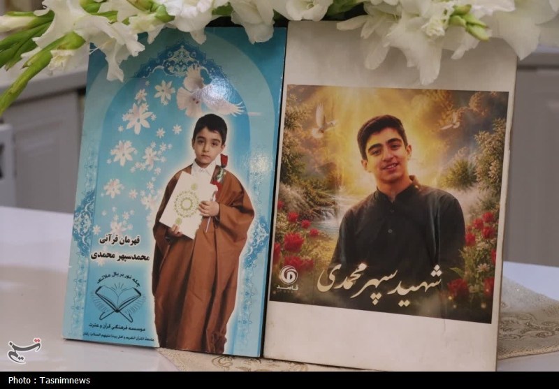 دیدار فرمانده سپاه زنجان با خانواده شهید سپهر محمدی