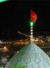 اهتزاز پرچم سرخ حسینی بر فراز سمنان/تجدید میثاق عاشورایی