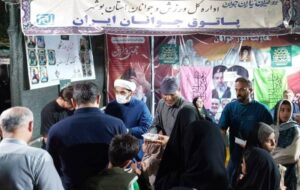 برپایی سفره اطعام علوی توسط موکب اداره ورزش و جوانان بوشهر