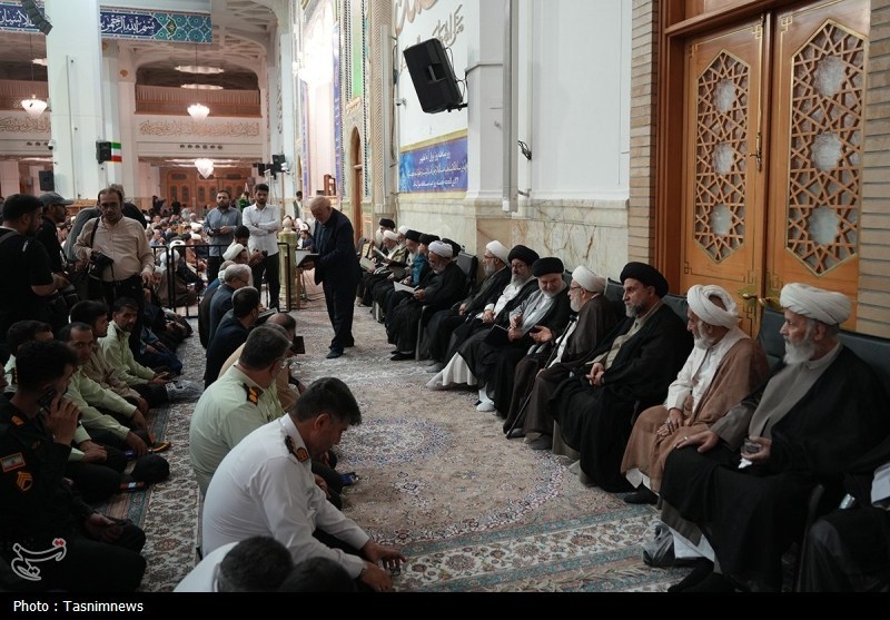 مراسم ترحیم آیتالله فیاض در حرم حضرت معصومه(س) برگزار شد+ عکس حضرت معصومه (س) , اخبار قم , رهبر انقلاب ,