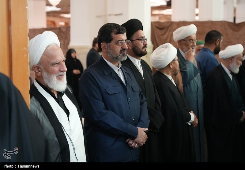 مراسم ترحیم آیتالله فیاض در حرم حضرت معصومه(س) برگزار شد+ عکس حضرت معصومه (س) , اخبار قم , رهبر انقلاب ,
