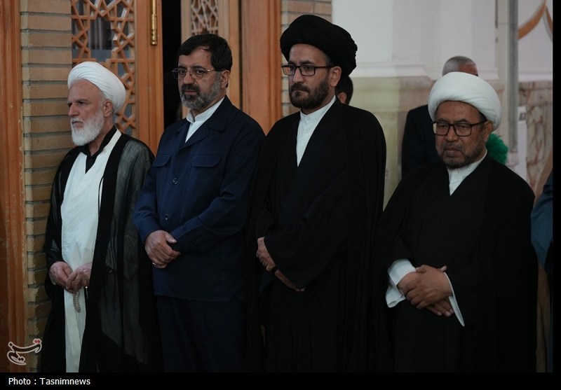 مراسم ترحیم آیتالله فیاض در حرم حضرت معصومه(س) برگزار شد+ عکس حضرت معصومه (س) , اخبار قم , رهبر انقلاب ,