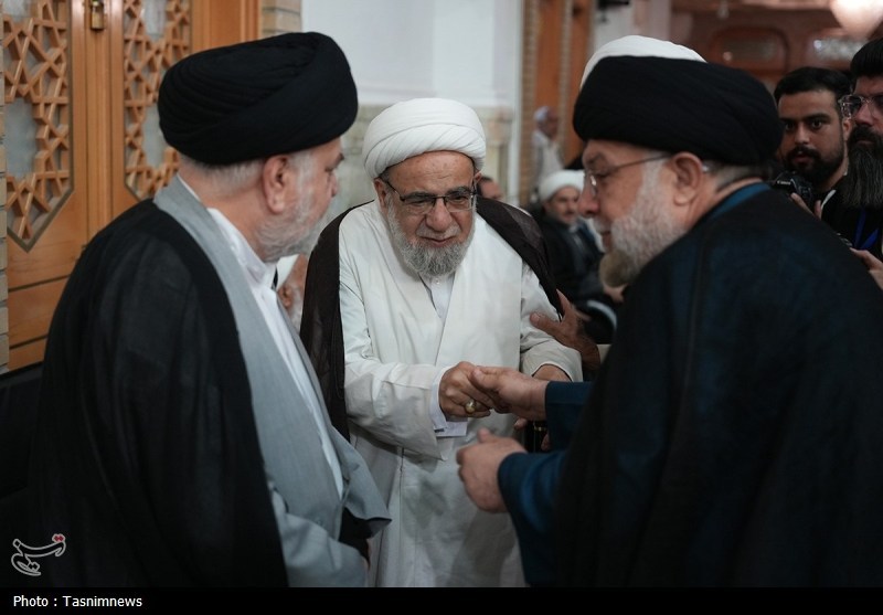 مراسم ترحیم آیتالله فیاض در حرم حضرت معصومه(س) برگزار شد+ عکس حضرت معصومه (س) , اخبار قم , رهبر انقلاب ,